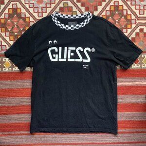 Guess x J Balvin checkered collar tee
